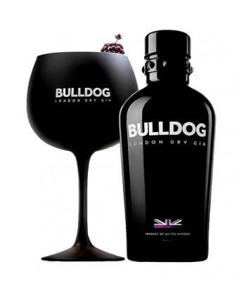 Gin Bulldog 750cc + Copa Negra Bulldog