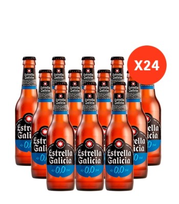 24x Cervezas Estrella Galicia 0.0% - Sin Alcohol 330cc