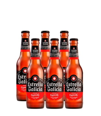 6x Cervezas Estrella Galicia 330cc